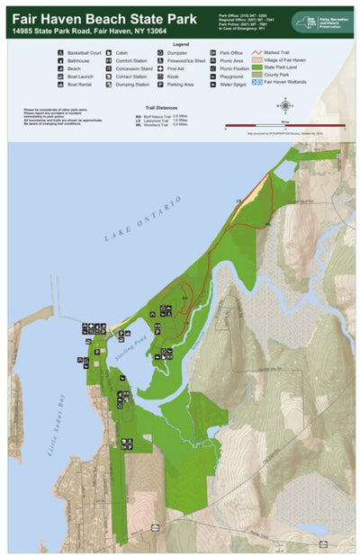 Fair Haven Beach State Park Trail Map