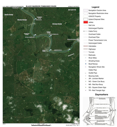 Black Warrior-Tombigbee River Navigation Chart 24 (Mile 175.2 - 181.1)