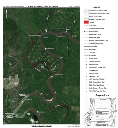 Black Warrior-Tombigbee River Navigation Chart 9 (Mile 58.2 - 68.8)