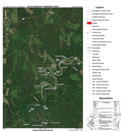 Black Warrior-Tombigbee River Navigation Chart 35 (Mile 268.7 - 277.4)