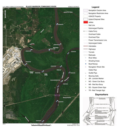 Black Warrior-Tombigbee River Navigation Chart 7 (Mile 42.9 - 52.8)