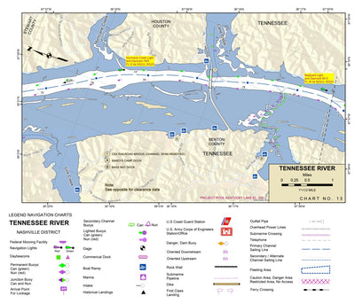 Tennessee River Chart 13 - Richland Creek and Little Dry Creek