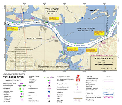 Tennessee River Chart 17 - Johnsville, TN and Birdsong Creek