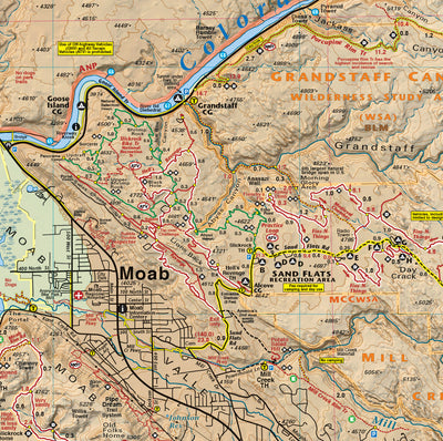 Moab East Trails Map-6th Edition