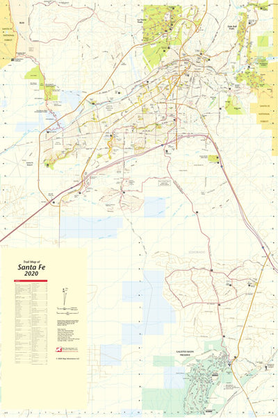 Santa Fe Trail Map, New Mexico 2022