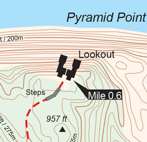 Pyramid Point Trail - Sleeping Bear Dunes Map by MichiganTrailMaps.com ...
