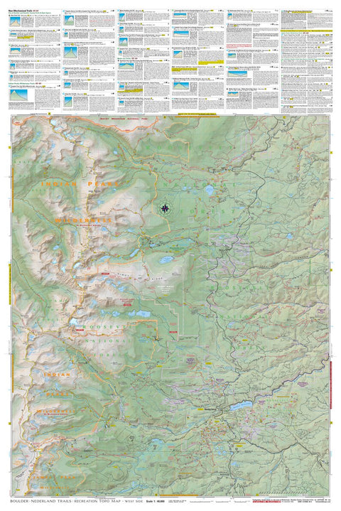 Boulder Nederland Trails Map-4th edition (West)