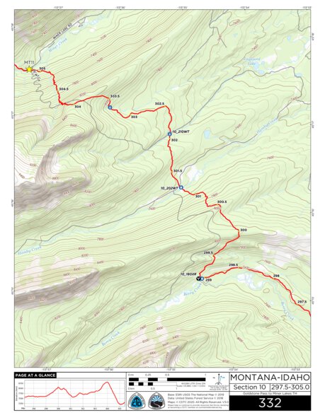 CDT Map Set Version 3.0 - Map 332 - Montana-Idaho