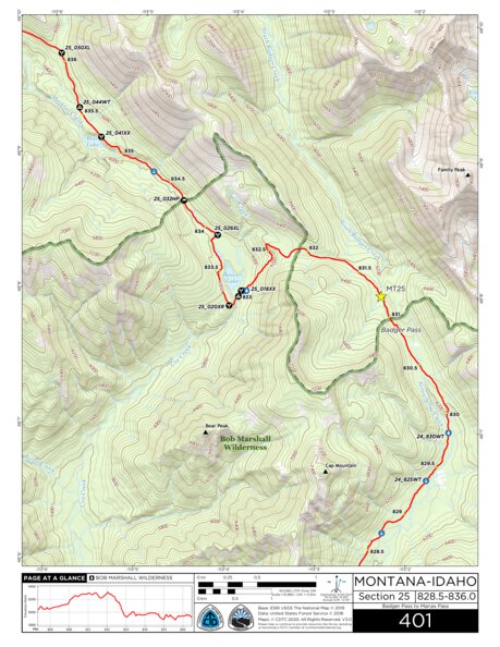 CDT Map Set Version 3.0 - Map 401 - Montana-Idaho