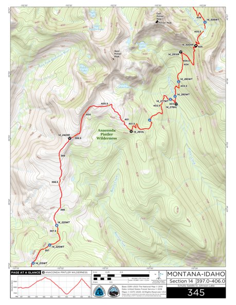CDT Map Set Version 3.0 - Map 345 - Montana-Idaho