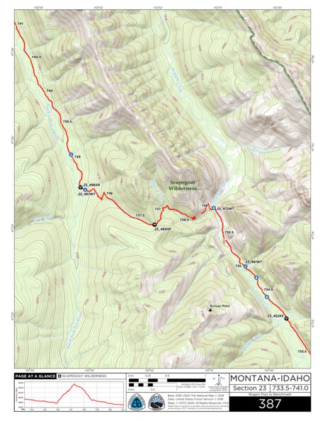 CDT Map Set Version 3.0 - Map 387 - Montana-Idaho