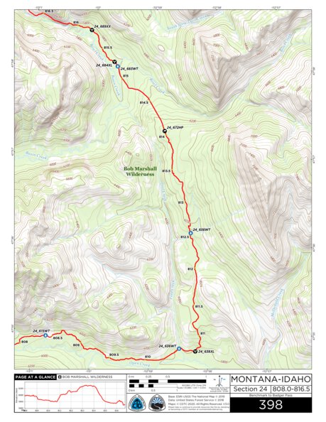 CDT Map Set Version 3.0 - Map 398 - Montana-Idaho