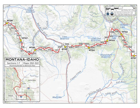 CDT Map Set - Montana 1-7 - Key Map