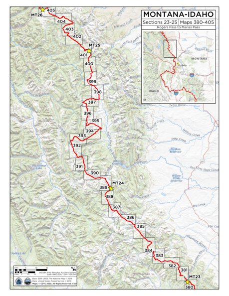 CDT Map Set - Montana 23-25 - Key Map