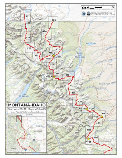 CDT Map Set - Montana 26-31 - Key Map