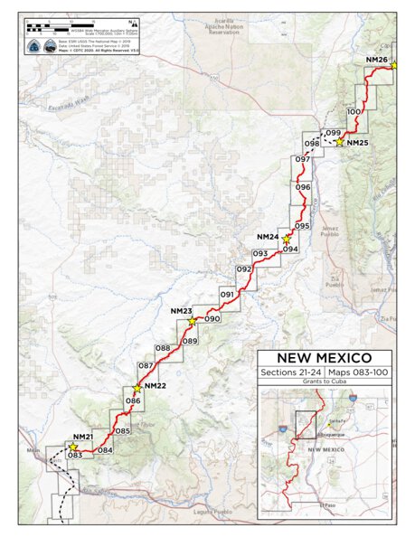 CDT Map Set - New Mexico 21-24 - Key Map