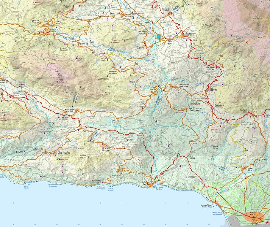 Crete Map Rivers CRETE 50K MAPS Map by Anavasi editions | Avenza Maps