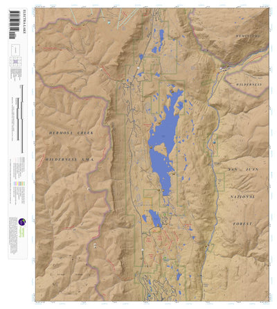 Electra Lake, Colorado 7.5 Minute Topographic Map - Color Hillshade