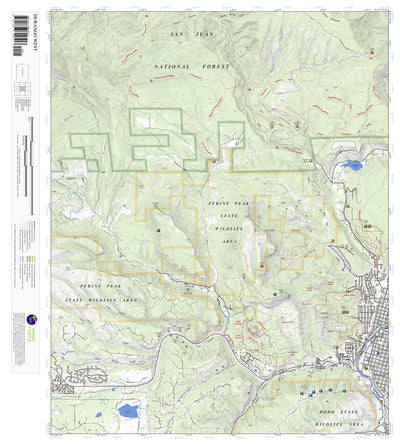 Durango West, Colorado 7.5 Minute Topographic Map