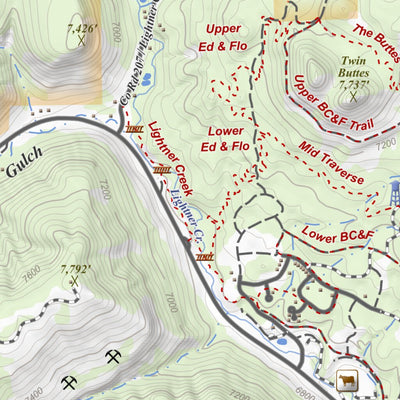 Durango West, Colorado 7.5 Minute Topographic Map