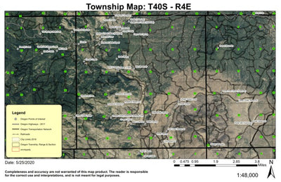 Rosebud Mountain T40S R4E Township Map