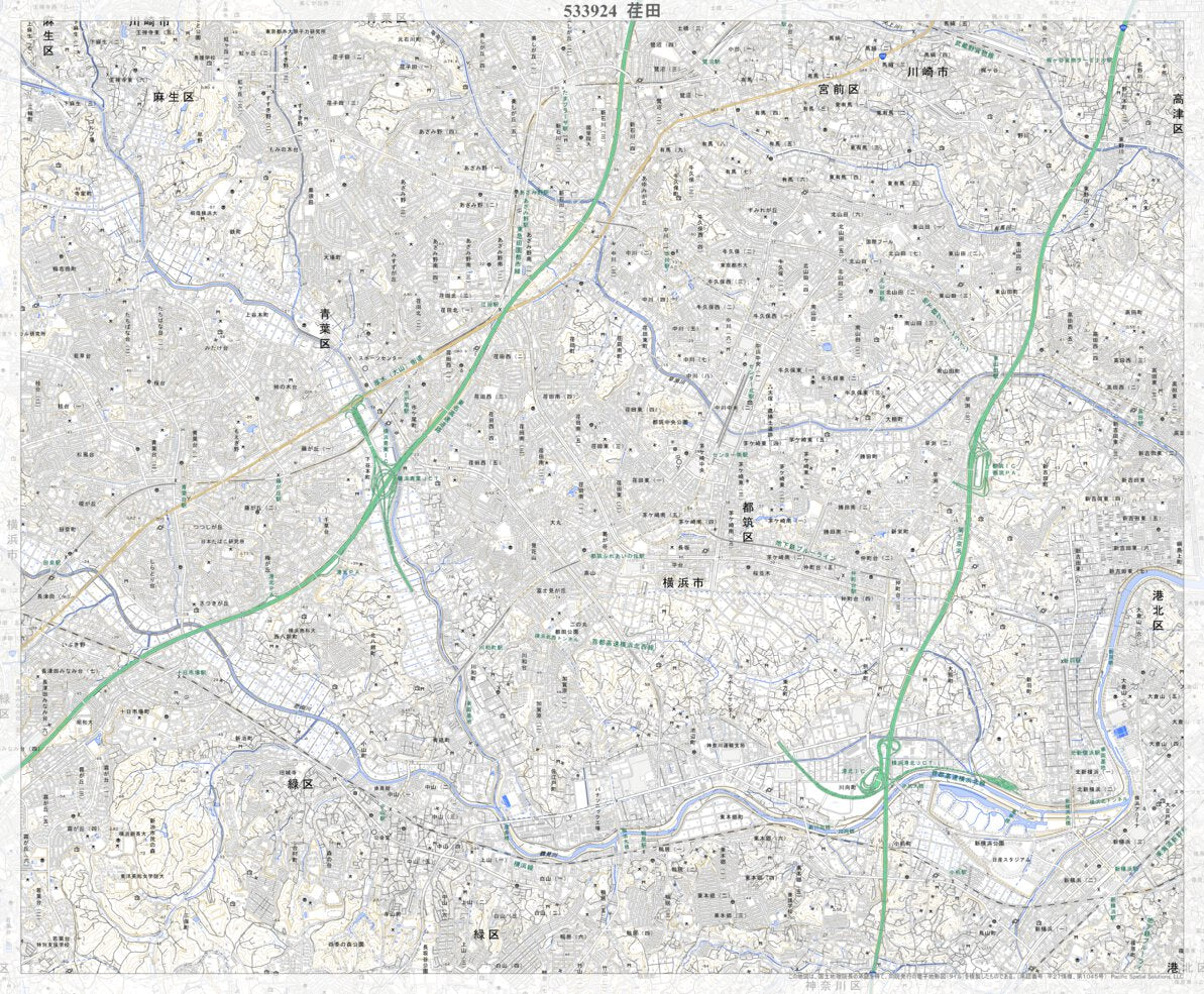 533924 荏田（えだ Eda）, 地形図 Map by Pacific Spatial Solutions, Inc. | Avenza Maps