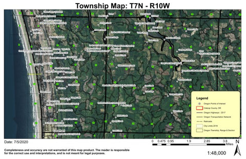 Gearhard T7S R10W Township Map