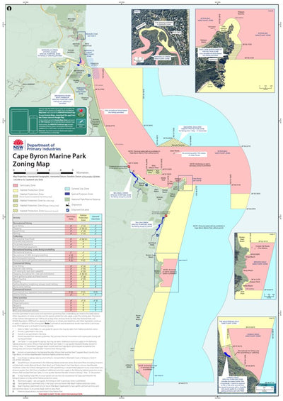Cape Byron Marine Park Zoning Map