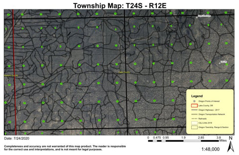 Big Hole Butte T24S R12E Township Map
