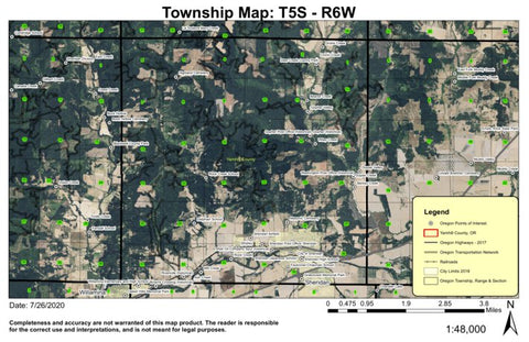 Sheridan T5S R6W Township Map