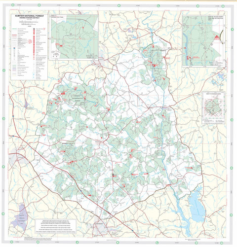 Enoree Ranger District, Sumter National Forest Visitor Map