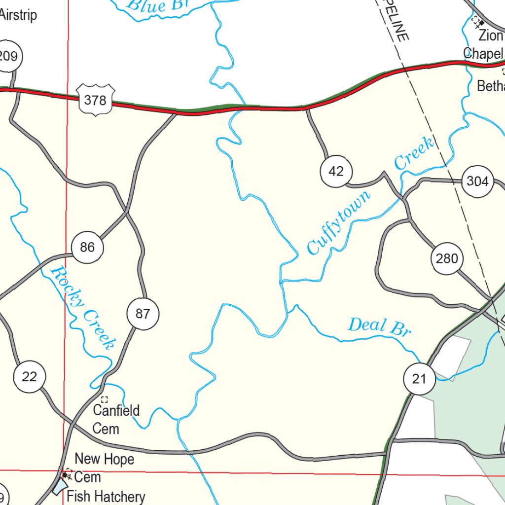 Long Cane Ranger District, Sumter National Forest Visitor Map by US