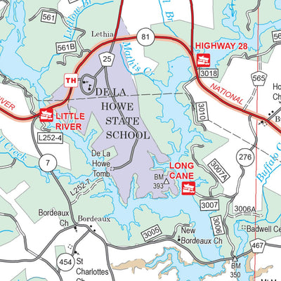 Long Cane Ranger District, Sumter National Forest Visitor Map