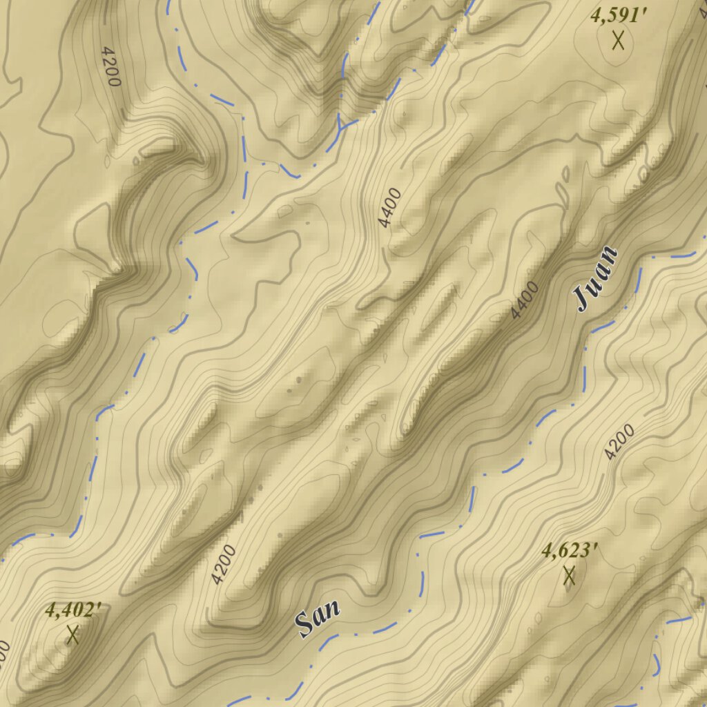 Alcove Canyon, Utah 7.5 Minute Topographic Map - Color Hillshade by ...