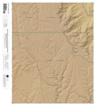 Little Park Lake, Arizona 7.5 Minute Topographic Map - Color Hillshade