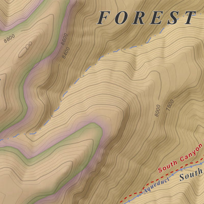 Little Park Lake, Arizona 7.5 Minute Topographic Map - Color Hillshade