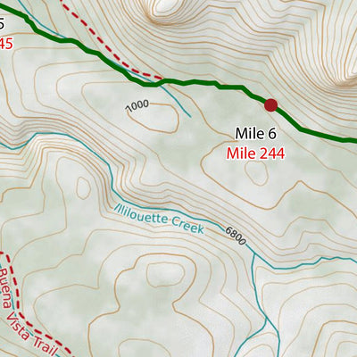 TST - Map 1 of 14: Glacier Point to Merced Pass (Miles 0 - 14)