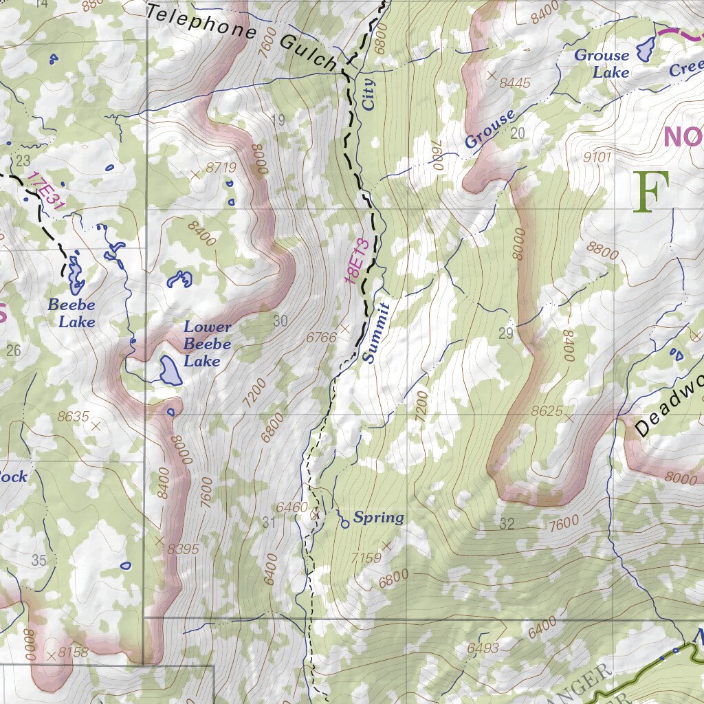 Mokelumne Wilderness Map by US Forest Service R5 Avenza Maps