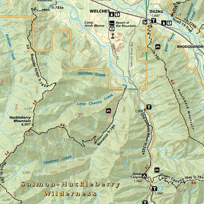 Mt. Hood Area, Oregon Trail Map