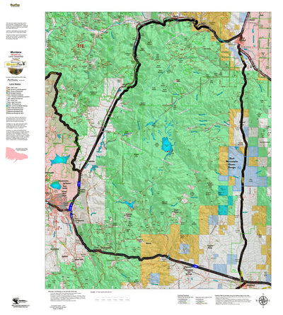 Montana Elk Hunting District 350 Land Ownerhip Map