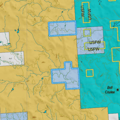 Montana Elk Hunting District 652 Land Ownerhip Map