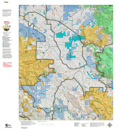 Montana Mule Deer Hunting District 298 Land Ownerhip Map