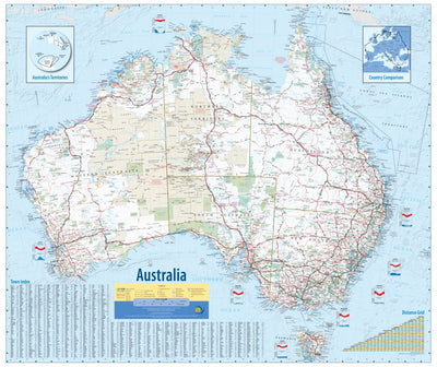 Australia Wall Map 3rd Edition