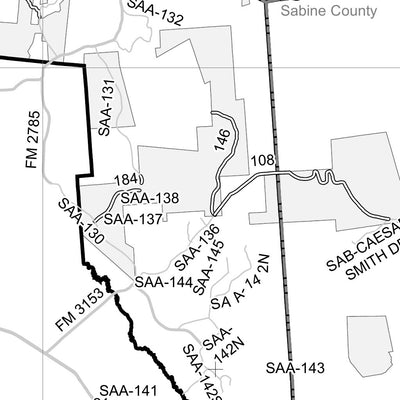 Motor Vehicle Use Map, MVUM, Sabine National Forest - FREE Preview 2