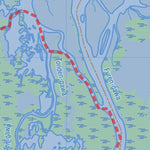 Lower Furen-gawa Canoeing Route Map (Hokkaido, Japan)