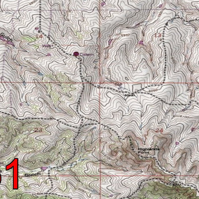 2020 Colorado Big Game Elk/Deer Topo Hunt Public Lands GMU 391