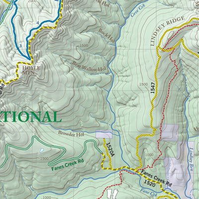 Mulberry Mountain Trails & Recreation Map