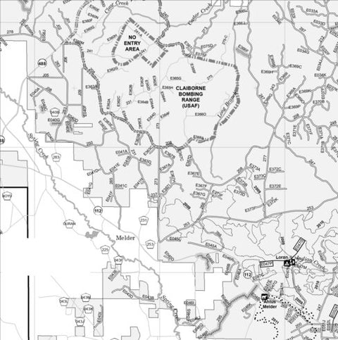 Motor Vehicle Use Map, MVUM, Calcasieu District (East), Kisatchie National Forest 8