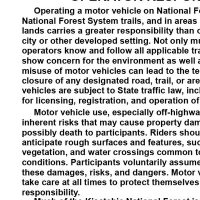 Motor Vehicle Use Map, MVUM, Catahoula District, Kisatchie National Forest 8