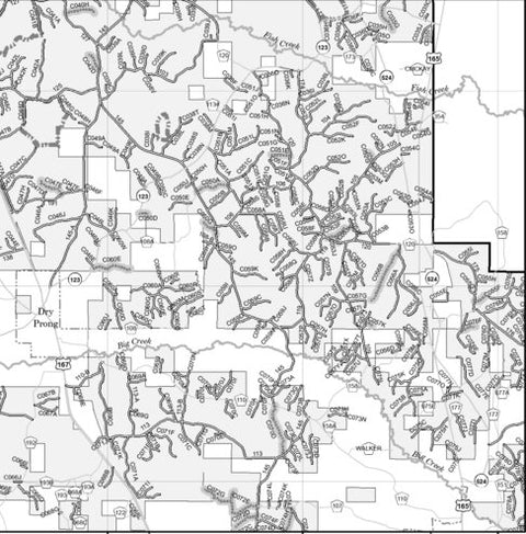 Motor Vehicle Use Map, MVUM, Catahoula District, Kisatchie National Forest 5